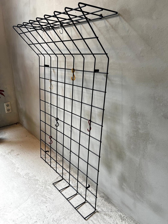 Image 1 of Vintage-Garderobe Design Karl Fichtel aus beschichtetem Stahldraht.