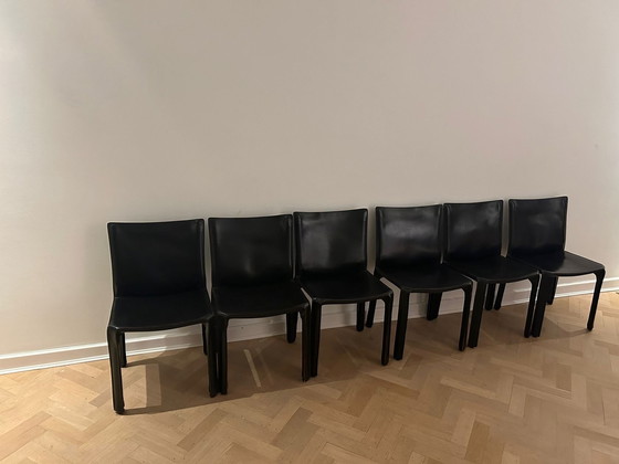 Image 1 of 6x Cassina Kabinenstühle + 2 Schalensitze Idem All Black