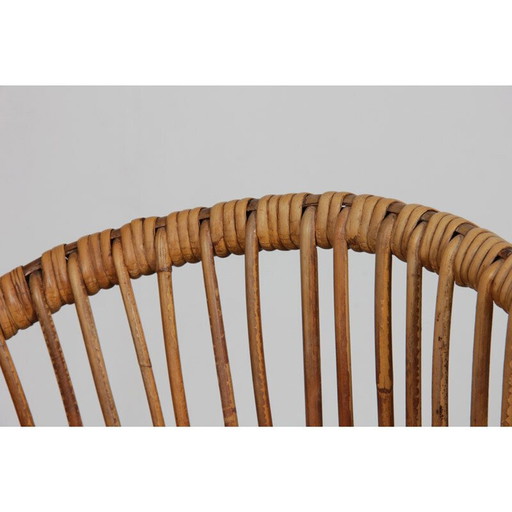 Paar Vintage-Sessel aus Holz und Korbgeflecht von Jan Kalous für Uluv, 1960