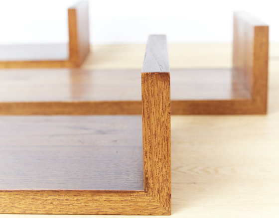 Image 1 of Mid-Century Teak Wandregal I Set Of Four