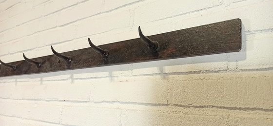 Image 1 of Antieke ijzeren Frans butcher kapstok