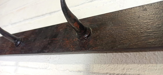 Image 1 of Antieke ijzeren Frans butcher kapstok