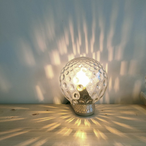 Set Vintage 60s-70s Herda Bubble Glas Wandleuchten