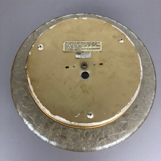 Image 1 of Vintage Wandleuchte aus Glas und Metall für Doria Lights, Deutschland 1970