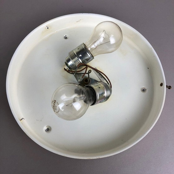 Image 1 of Vintage Wandleuchte aus Glas und Metall für Doria Lights, Deutschland 1970