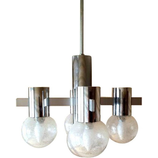 Vintage-Kronleuchter mit 5 Glühbirnen, 1960