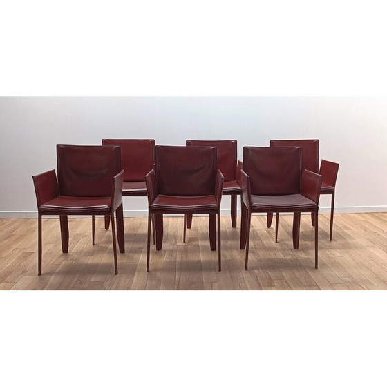 Image 1 of Vintage-Stuhl Margot aus dickem Leder von Cattelan Italia