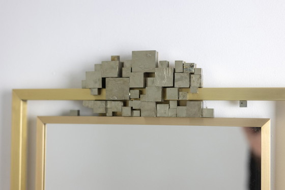 Image 1 of Spiegel Modell "Boizot" aus Messing, lackiert. Zeitgenössisch.