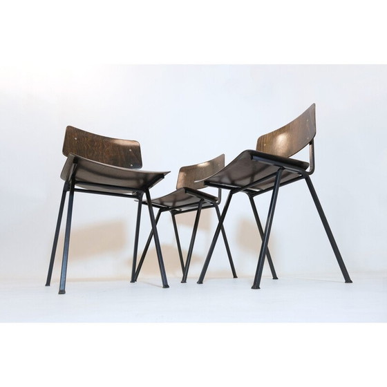 Image 1 of Set von 3 vintage F6 chairs by Eromes, Nederlands 1960s