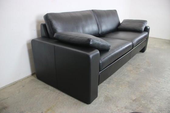 Image 1 of Cor Conseta Dreisitzer Couch Designer Sofa Echtleder Schwarz