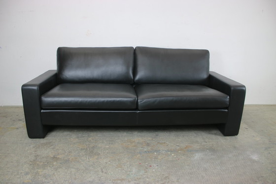 Image 1 of Cor Conseta Dreisitzer Couch Designer Sofa Echtleder Schwarz