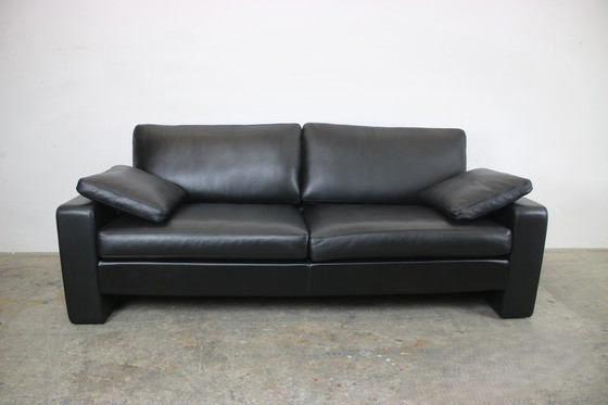 Image 1 of Cor Conseta Dreisitzer Couch Designer Sofa Echtleder Schwarz