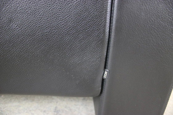 Image 1 of Cor Conseta Dreisitzer Couch Designer Sofa Echtleder Schwarz