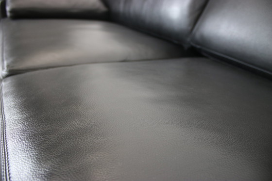 Image 1 of Cor Conseta Dreisitzer Couch Designer Sofa Echtleder Schwarz