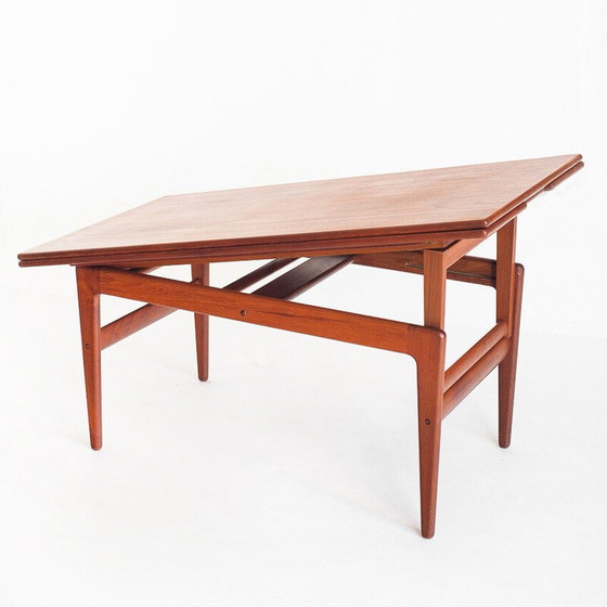Image 1 of Vintage Teakholz "Elevator" Tisch von Kai Kristiansen für V.M.Mobler, Dänemark 1960