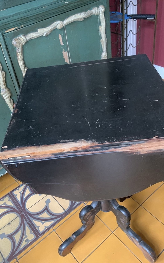 Image 1 of Antiker Biedemeier Klapptisch Beistelltisch um 1860