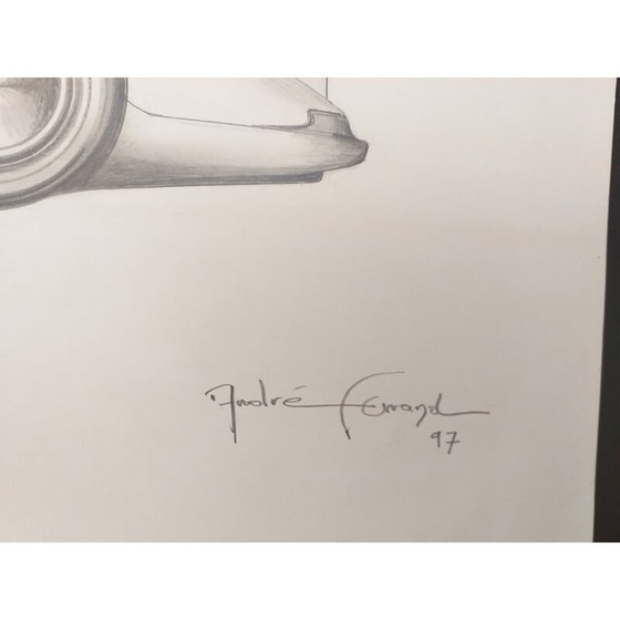 Image 1 of Alte Zeichnung "Grand coupé 4" von André Ferrand, 1997