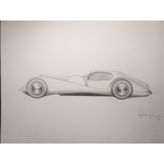 Image 1 of Alte Zeichnung "Grand coupé 4" von André Ferrand, 1997