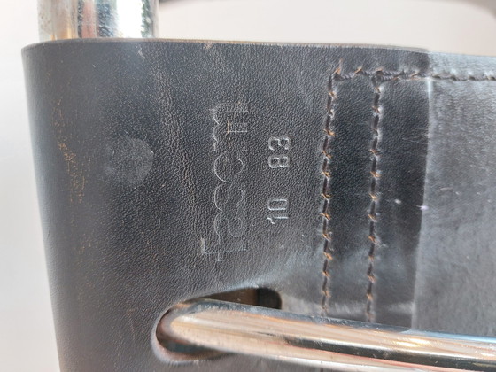 Image 1 of 4x Fasem S34 Esszimmerstühle In Schwarz Leder Von Mart Stam