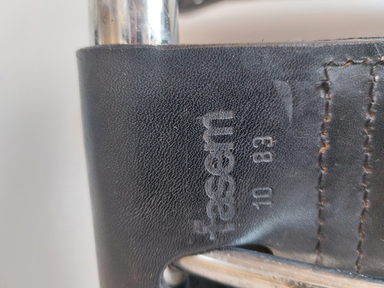 Image 1 of 4x Fasem S34 Esszimmerstühle In Schwarz Leder Von Mart Stam