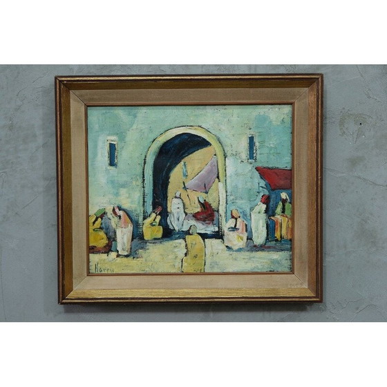 Image 1 of Vintage-Ölgemälde auf moderner Leinwand von Harry Olsson, 1950