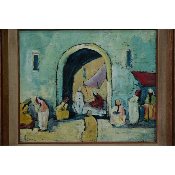 Image 1 of Vintage-Ölgemälde auf moderner Leinwand von Harry Olsson, 1950