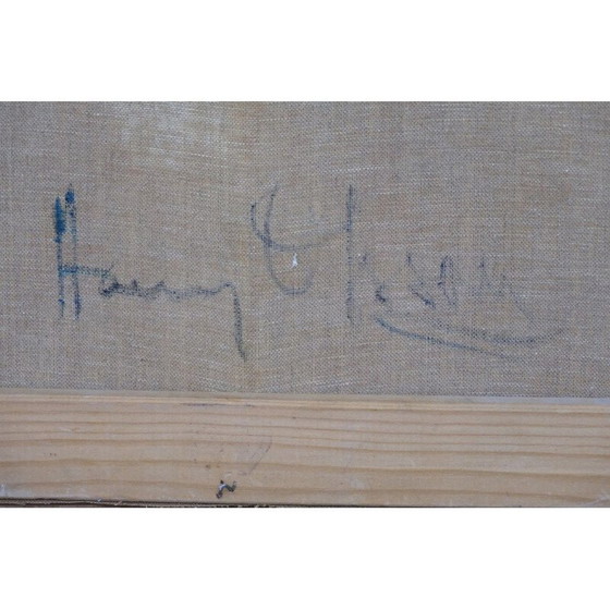 Image 1 of Vintage-Ölgemälde auf moderner Leinwand von Harry Olsson, 1950