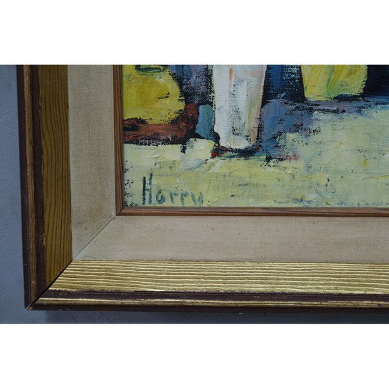 Image 1 of Vintage-Ölgemälde auf moderner Leinwand von Harry Olsson, 1950