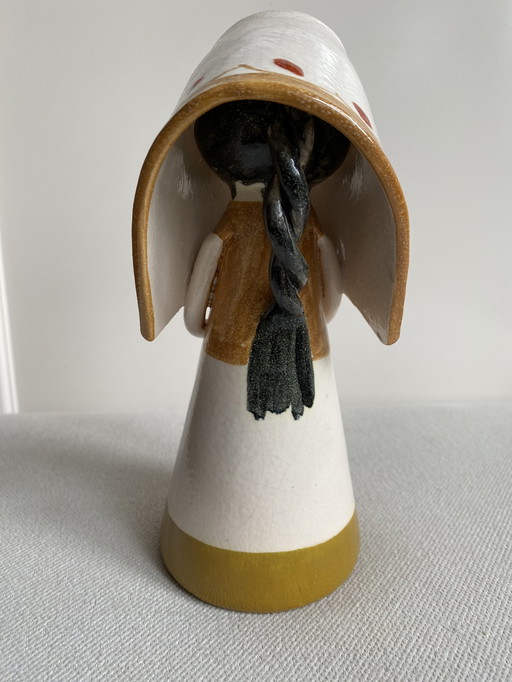 Skandinavische glasierte Steinfrau aus den 1960er Jahren