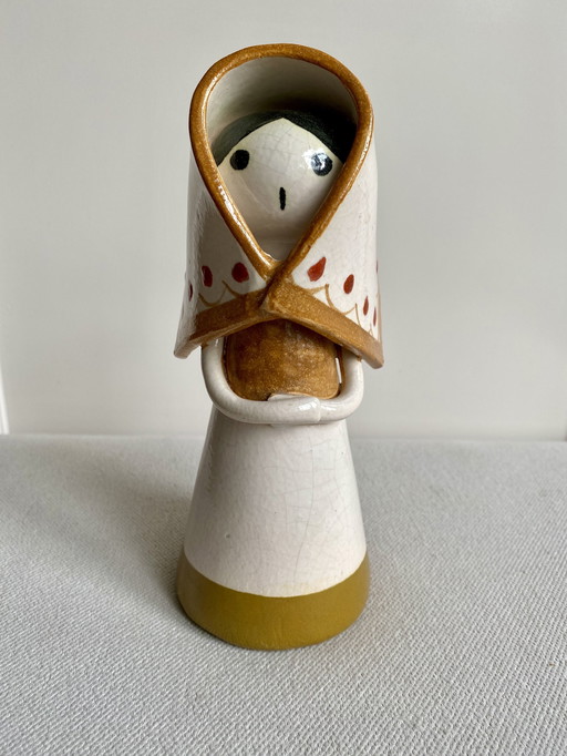 Skandinavische glasierte Steinfrau aus den 1960er Jahren