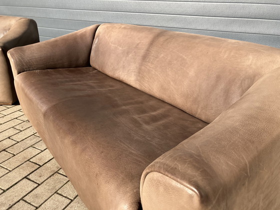 Image 1 of De Sede Ds47 2X 3Sitz Büffelleder 5Mm Hals Cognac Top Zustand!