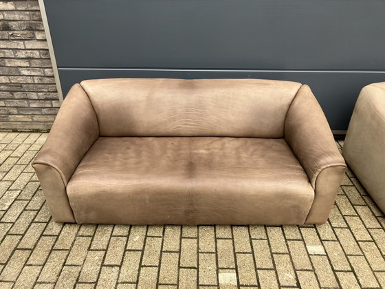 Image 1 of De Sede Ds47 2X 3Sitz Büffelleder 5Mm Hals Cognac Top Zustand!