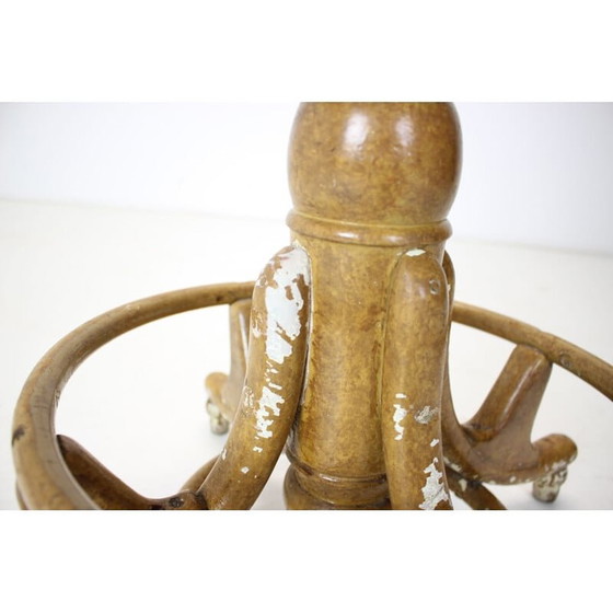 Image 1 of Hölzerner höhenverstellbarer Sessel, Tschechoslowakei 1920er Jahre