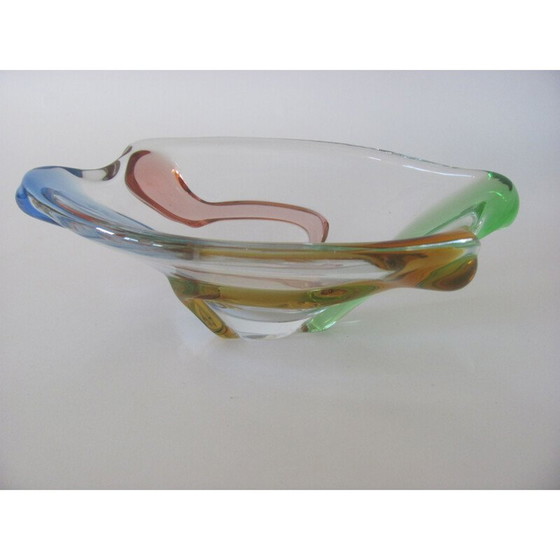 Image 1 of Vintage-Glasschale aus der Kollektion Rhapsody von P. Zemek für Mstisov, Tschechoslowakei 1960