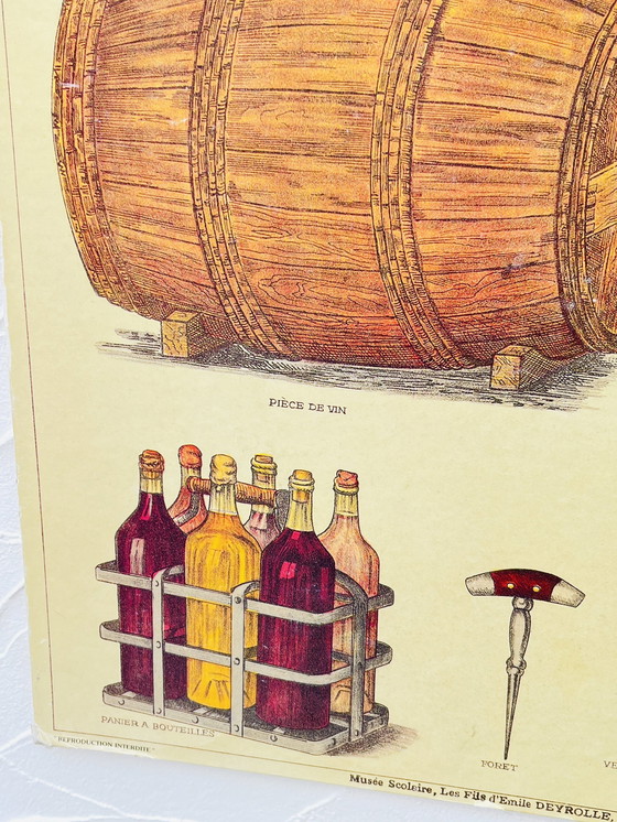 Image 1 of Pädagogische Tafel über Wein