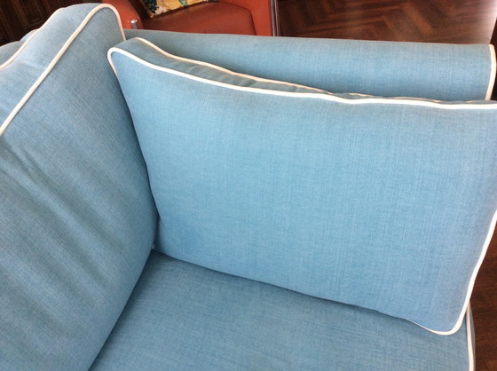 Image 1 of Design-Sofa Roon aus blauem Stoff