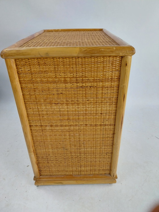 Image 1 of Rattan-Bambus-Kommode aus den 1970er Jahren.