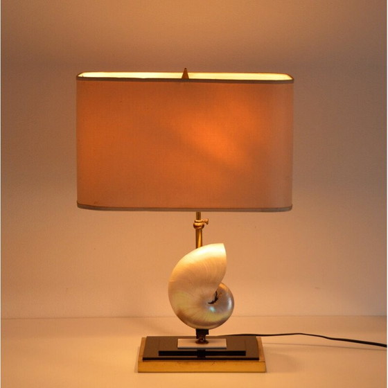 Image 1 of Klassische Muschel-Tischlampe für Maison Rougier, 1970