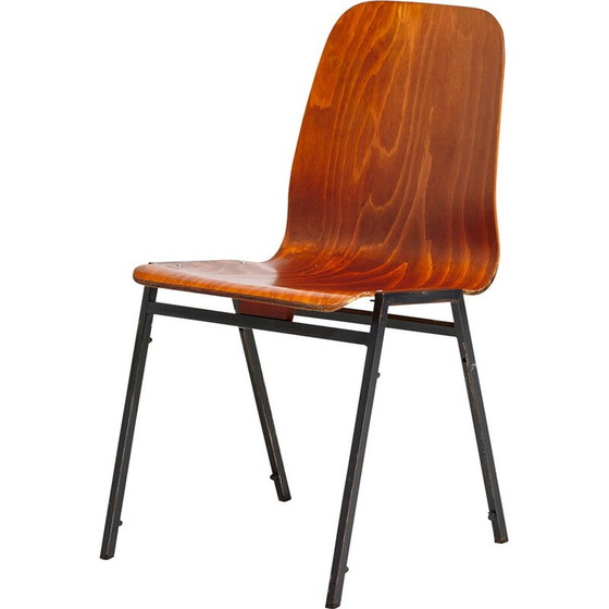 Image 1 of Stapelbarer Vintage-Stuhl aus Buchenholz, 1970er Jahre