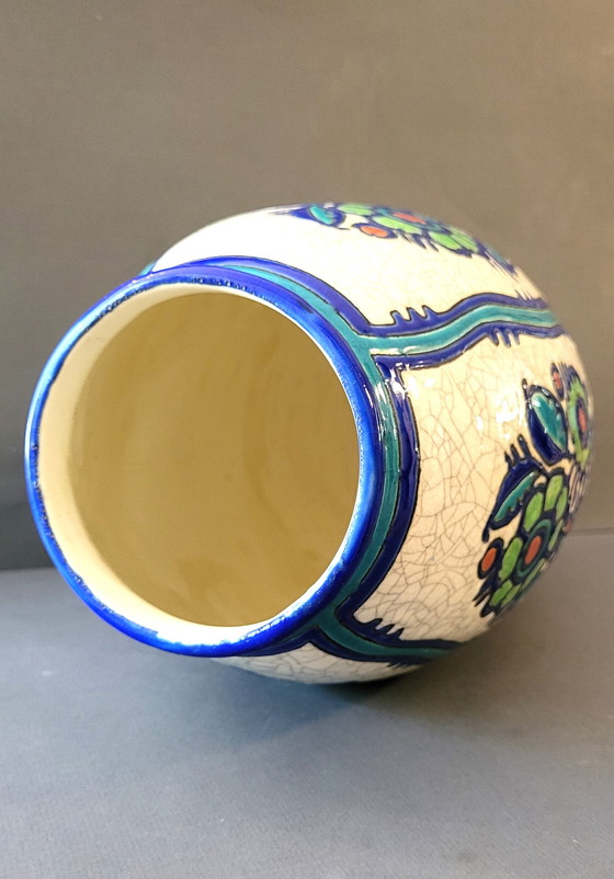 Image 1 of Große Boch Art Deco Vase Charles Catteau