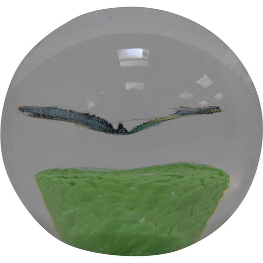 Vintage Art Glass Briefbeschwerer von Novy Bor, Tschechoslowakei 1950er Jahre