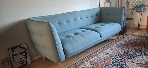 Blaues 3-Sitzer-Sofa