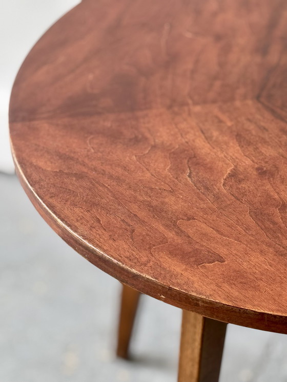 Image 1 of Runder Vintage Couchtisch aus Holz