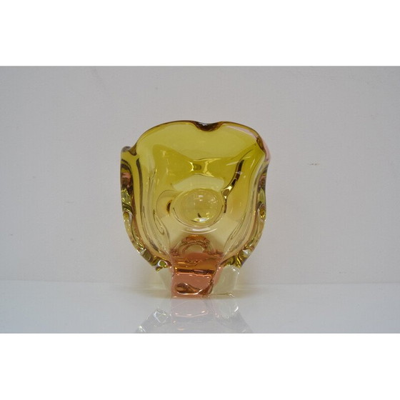 Image 1 of Vintage Kunstglasschale von Josef Hospodka für Glasswork Chribska, Tschechoslowakei 1960er Jahre