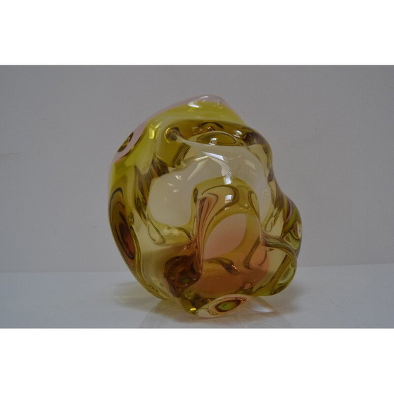 Image 1 of Vintage Kunstglasschale von Josef Hospodka für Glasswork Chribska, Tschechoslowakei 1960er Jahre