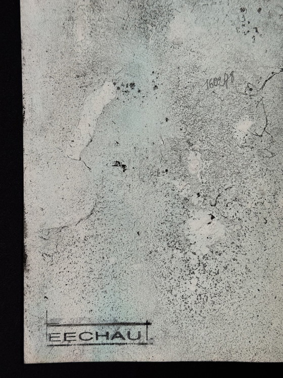 Image 1 of Surreale Landschaft (Tuschekomposition) 1978 - Eugene Eechaut (1928-2019)