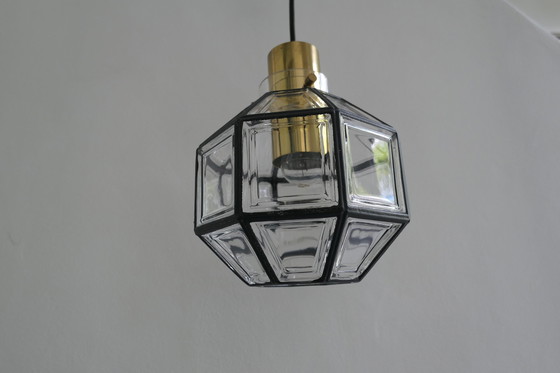 Image 1 of Glashütte Limburg P216 Hängelampe Glas Messing