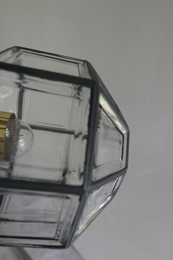 Image 1 of Glashütte Limburg P216 Hängelampe Glas Messing