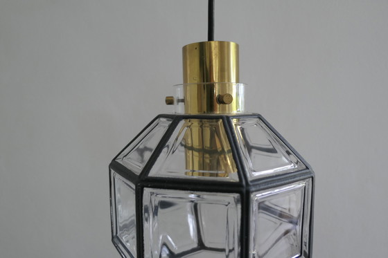Image 1 of Glashütte Limburg P216 Hängelampe Glas Messing