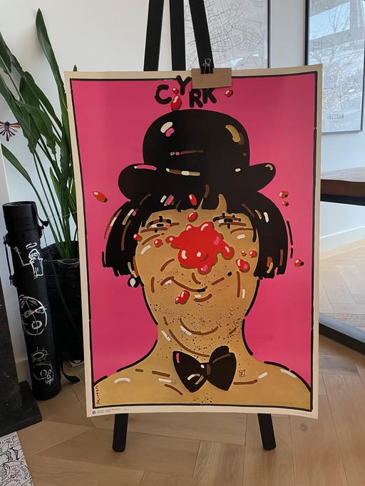 Waldemar Swierzy (1931-2013), Zirkus, 1977, Poster Nr. 16, Copyright Desa Foreign Trade Enterprise, Vintage Poster